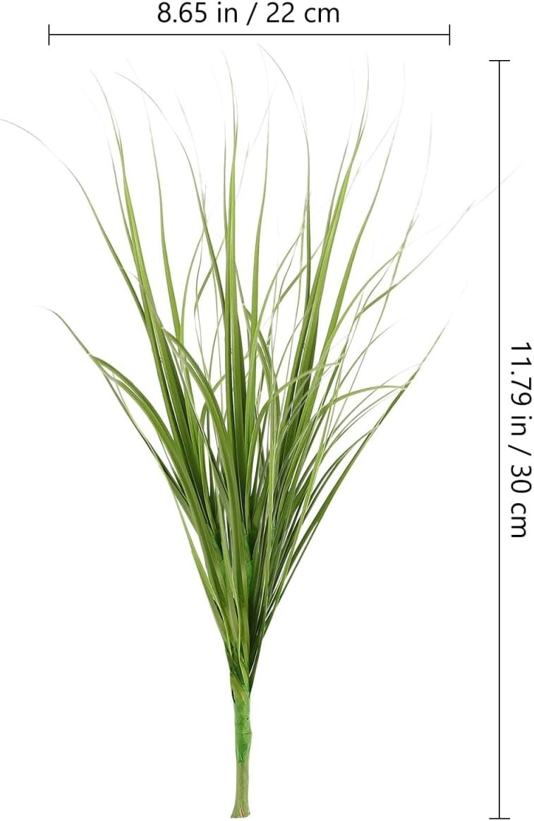 12Pcs Lifelike Artificial Grass Stems – Indoor Outdoor Decorative Greenery