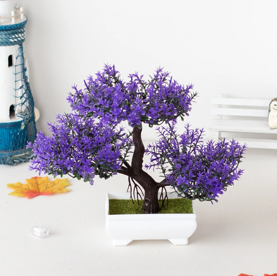 1 pc Artificial Bonsai Tree Set Decorative Plants for Home Holiday Decor