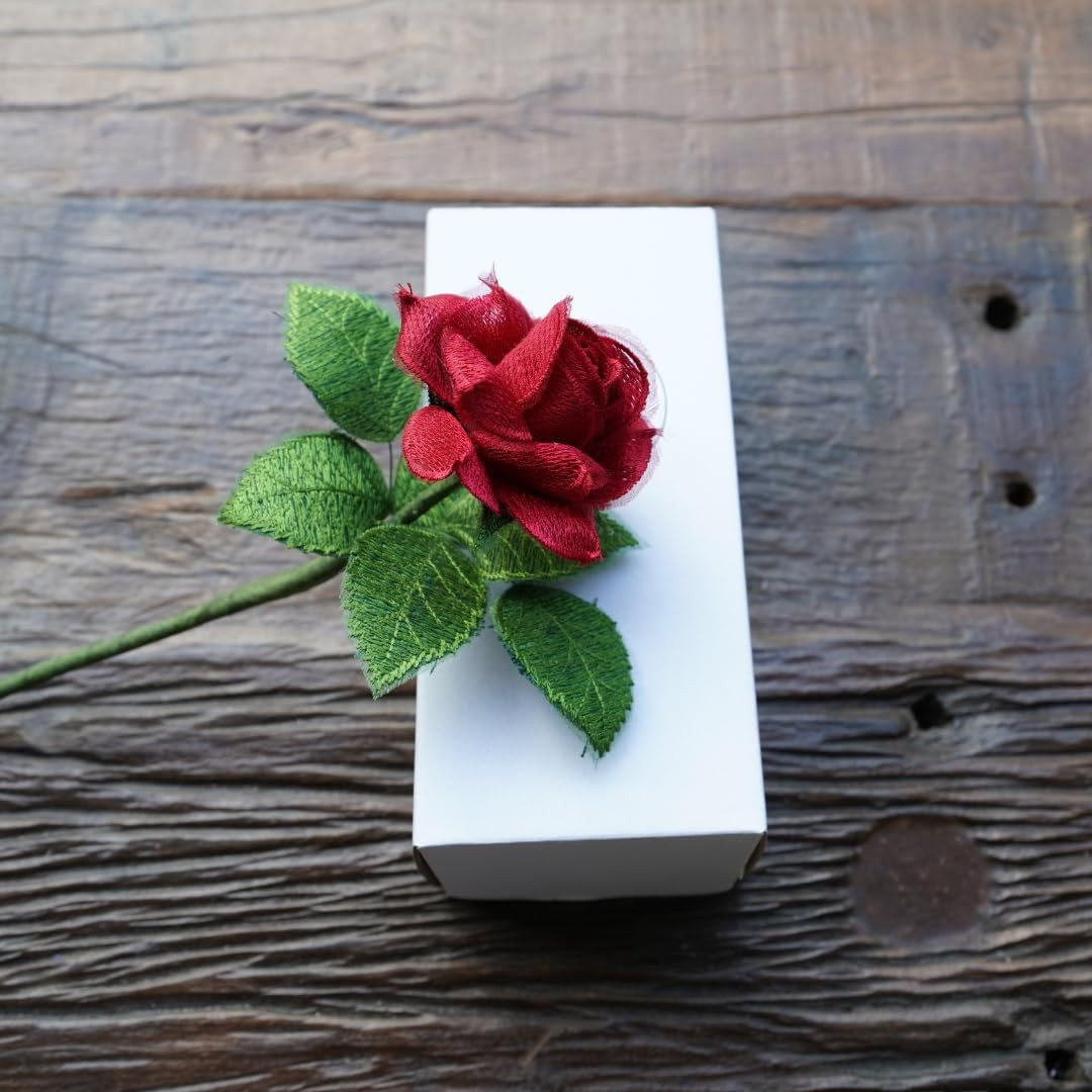 Lace Anniversary Rose Gift for Her Him -Handmade Wedding Anniversary Flower for