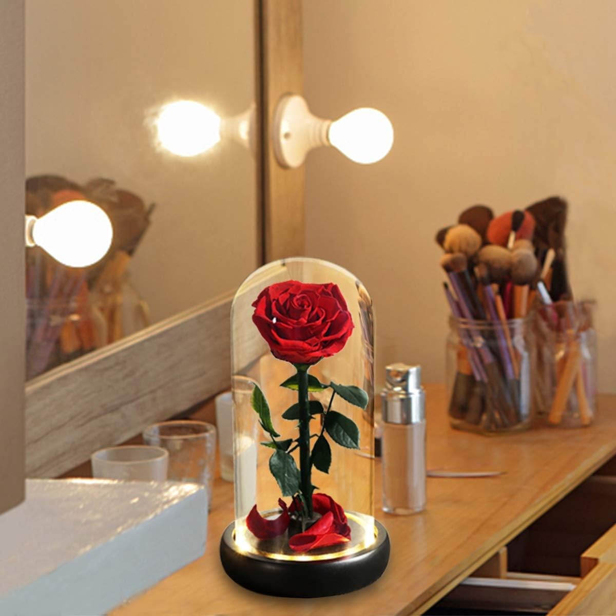 Mothers Day Rose Flower Gifts, Beauty and the Beast Rose Gifts for Women Wife Mo