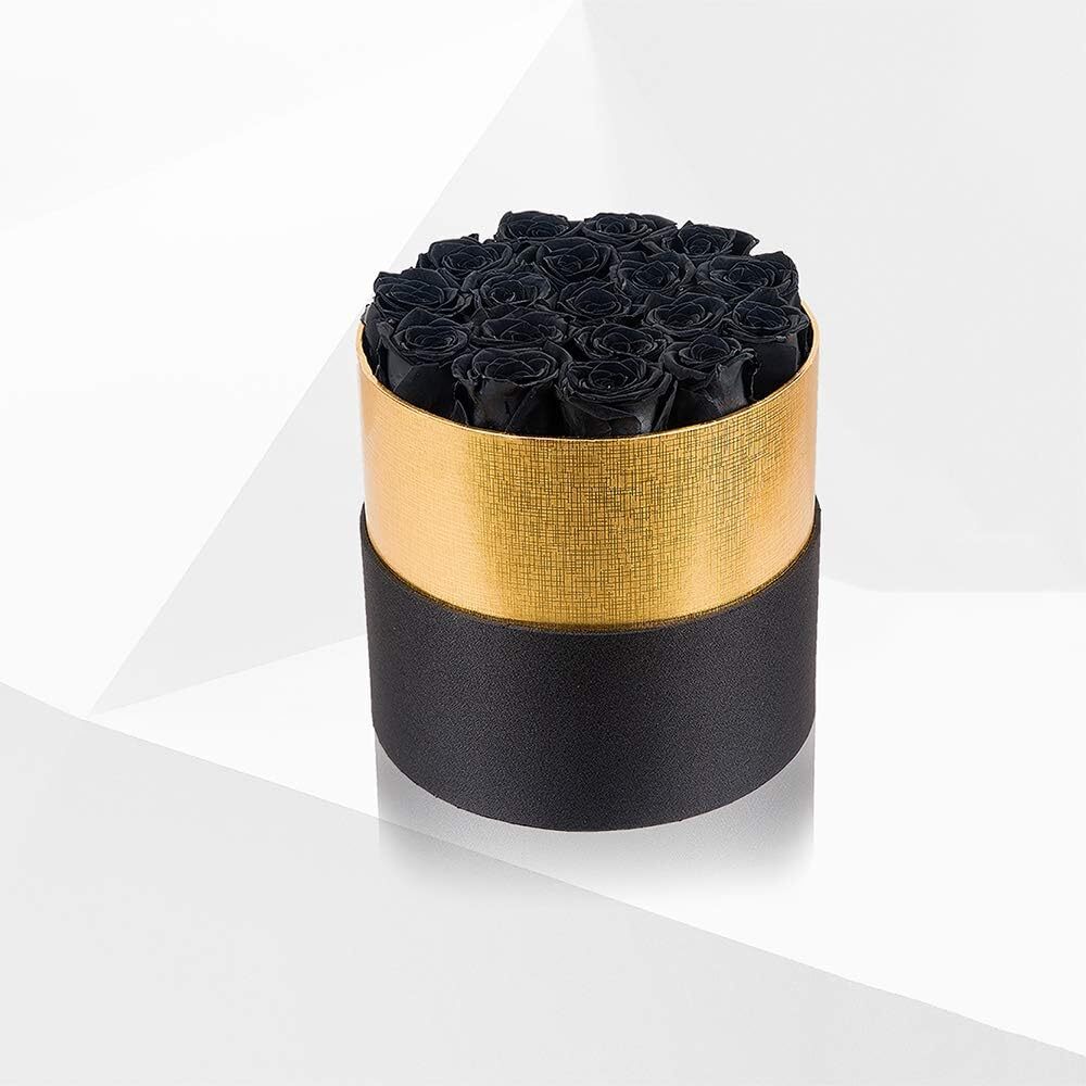Perfection Handmade Black Preserved Roses in a Gift Box That Last 2 to 3 Years