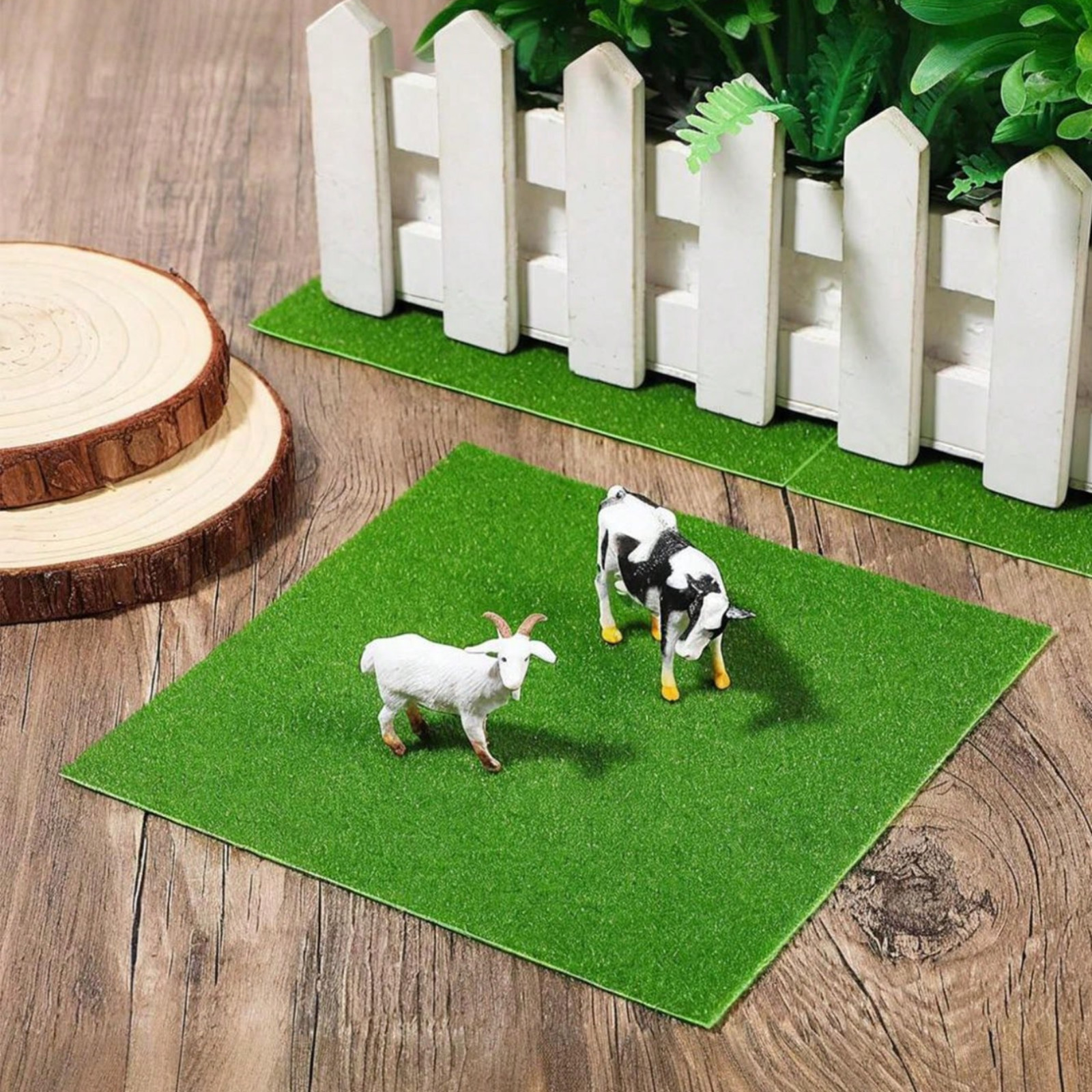 Artificial Grass Mats Wall Green Fake Grass Decor For Balcony Patio Decor Garden