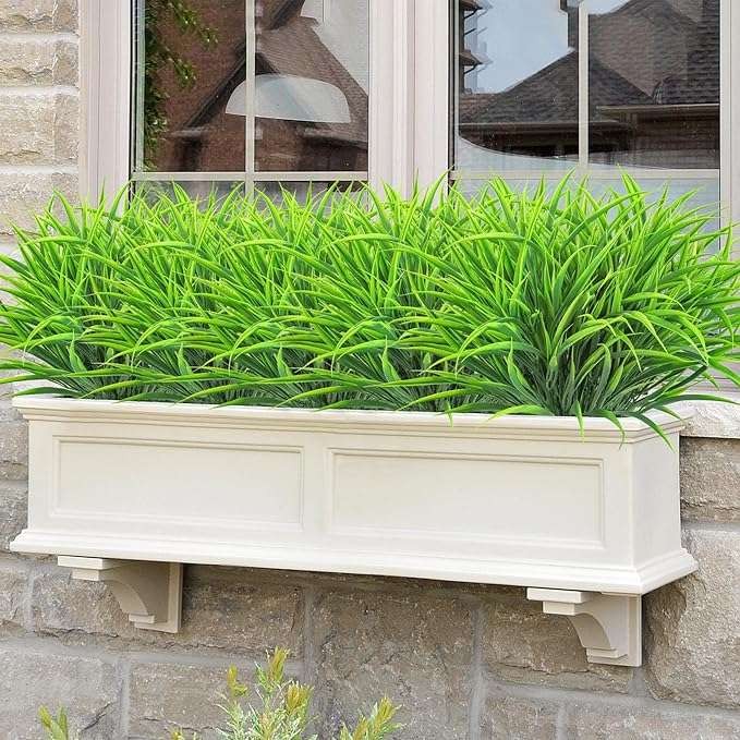2/4/6/10Pcs Artificial Grasses Uv Resistant Fake Grass Garden Window Decoration