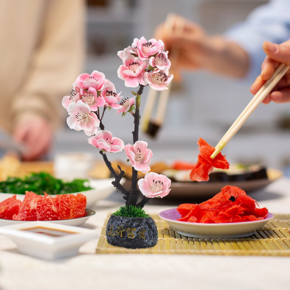 Sushi Model Japanese Plate Ornaments Decorative Lifelike Flower Serving