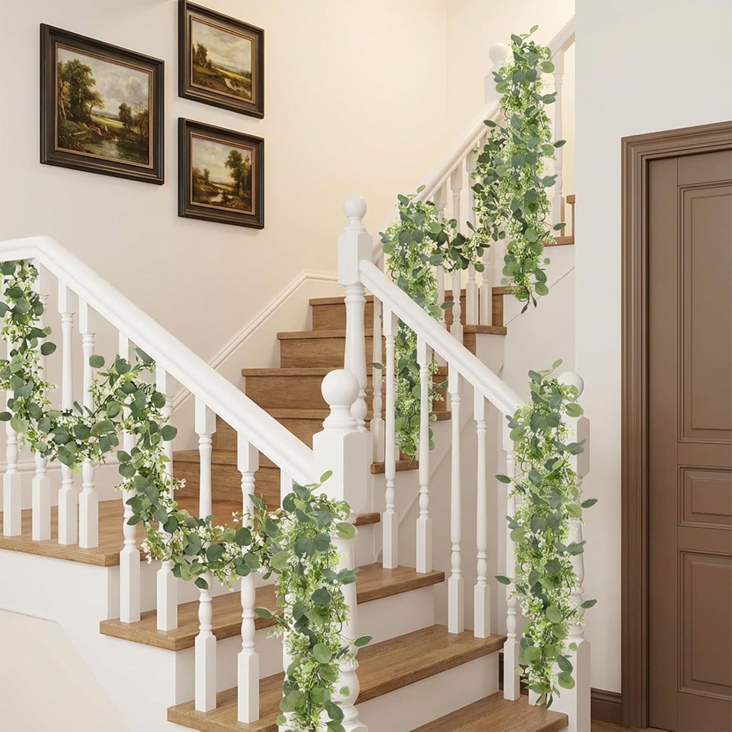 6 Pack 5.9 Feet Faux Eucalyptus Garlands Bulk Artificial Wedding Garland W/