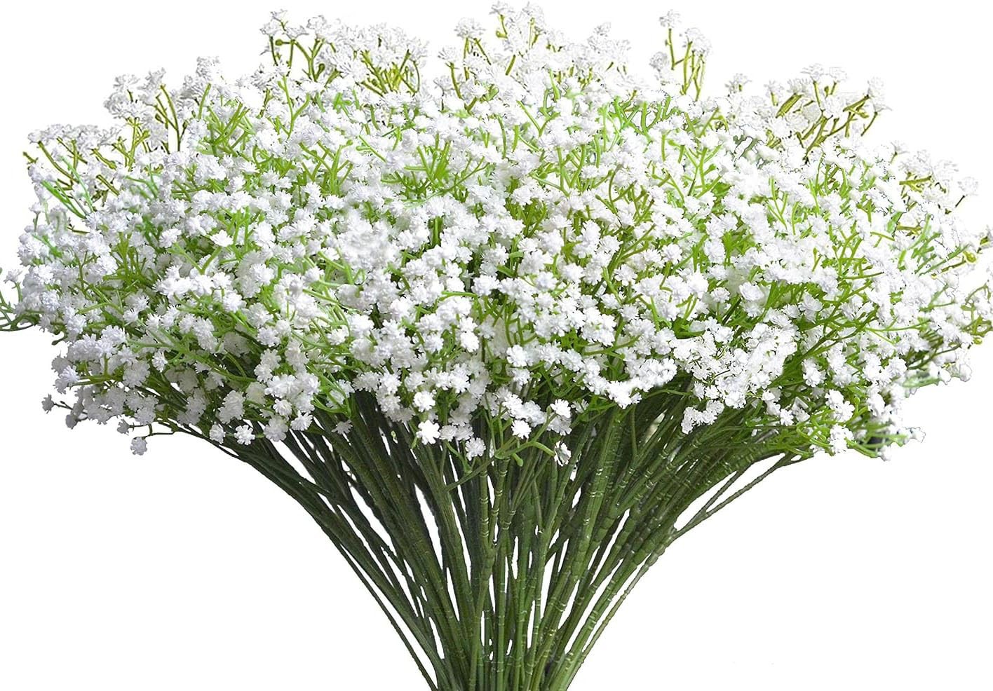 Babys Breath Artificial White Flowers Fake Silk Real Touch Flowers for DIY Fl…