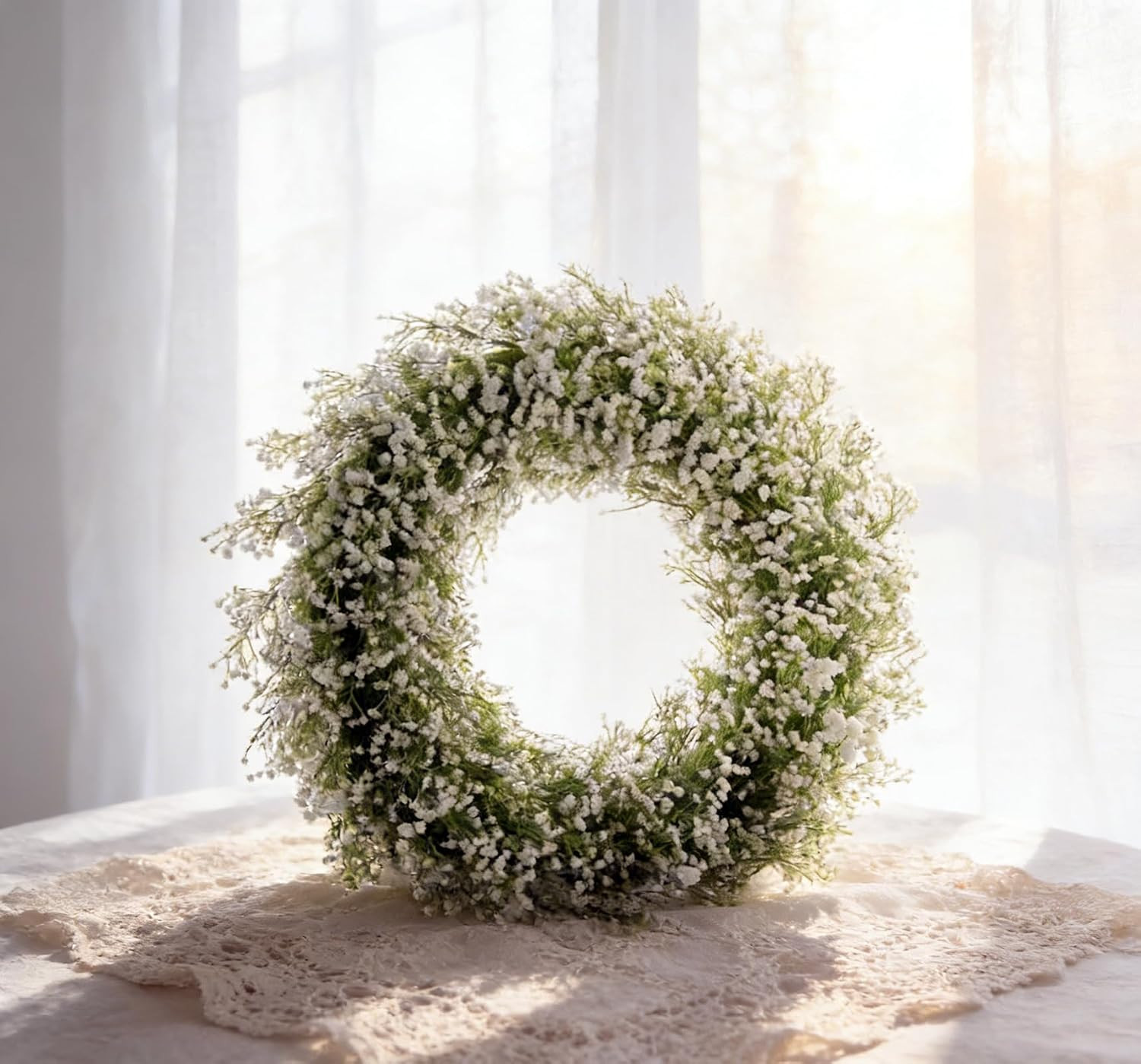 9 Pack Real Touch Artificial Baby’S Breath Flowers – 21″ Bendable Stems for Wedd