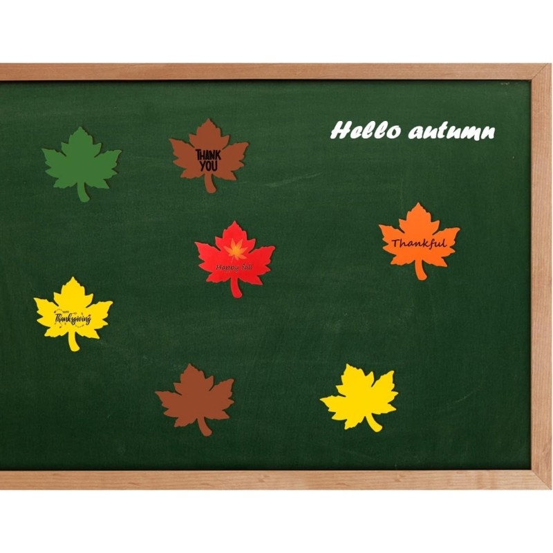 60pcs Leaf Cut Out Cards Smooth Writing Paper Thanksgiving Craft Supplies