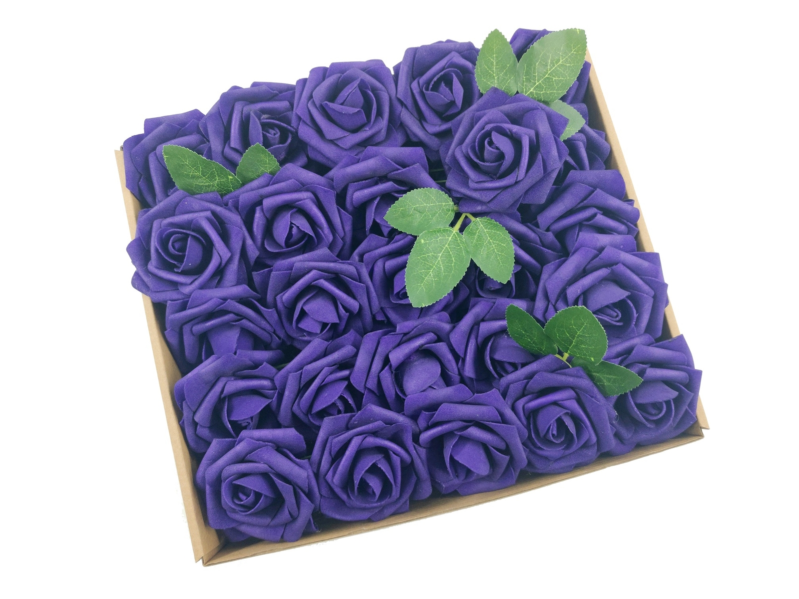 25/50 Foam Rose Artificial Flowers – Bridal Bouquet for Wedding Party Decor