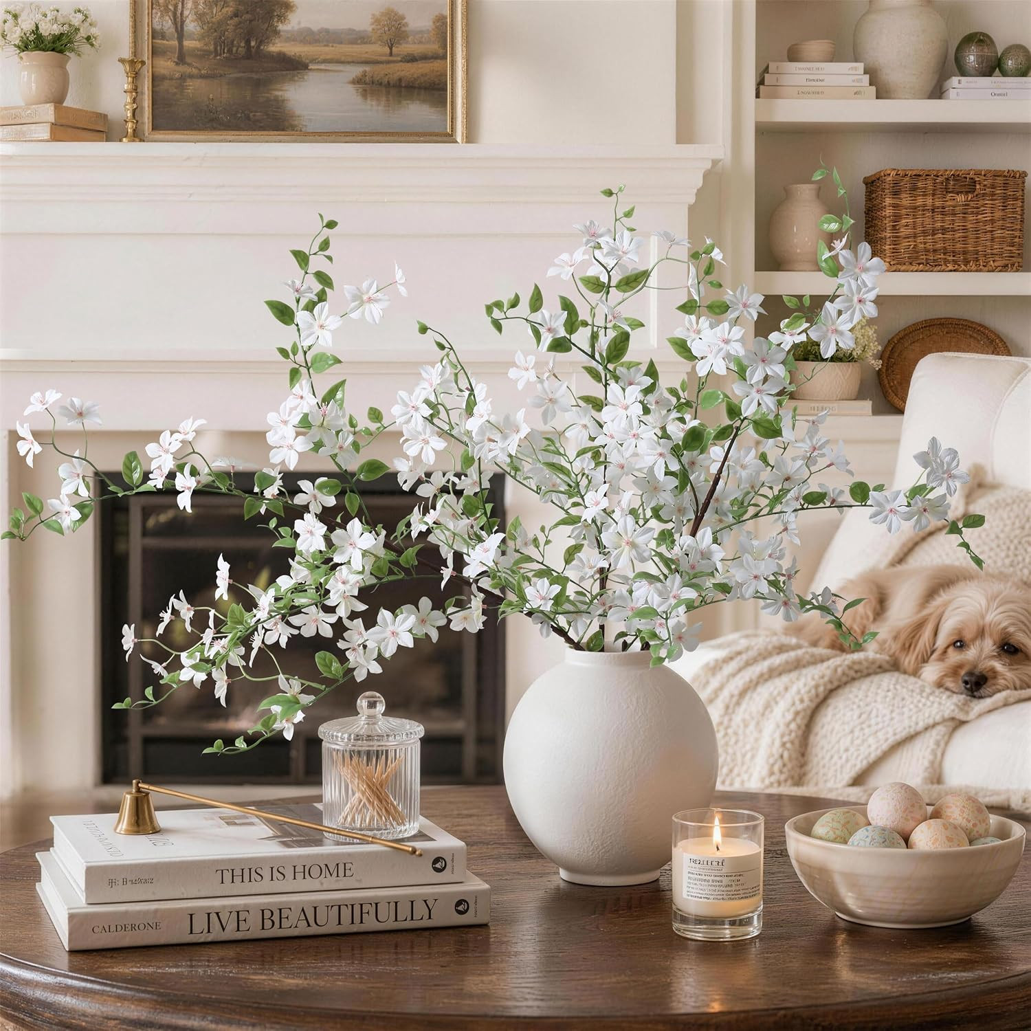 Realistic Faux Greenery Stems – 3 Pcs Artificial Flowers for Home Decor