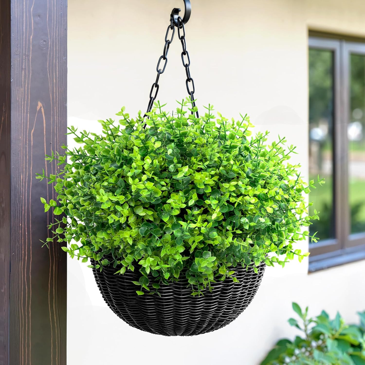 12 Bundles Greenery Artificial Plants Outdoors, Eucalyptus Stems UV Resistant Fa