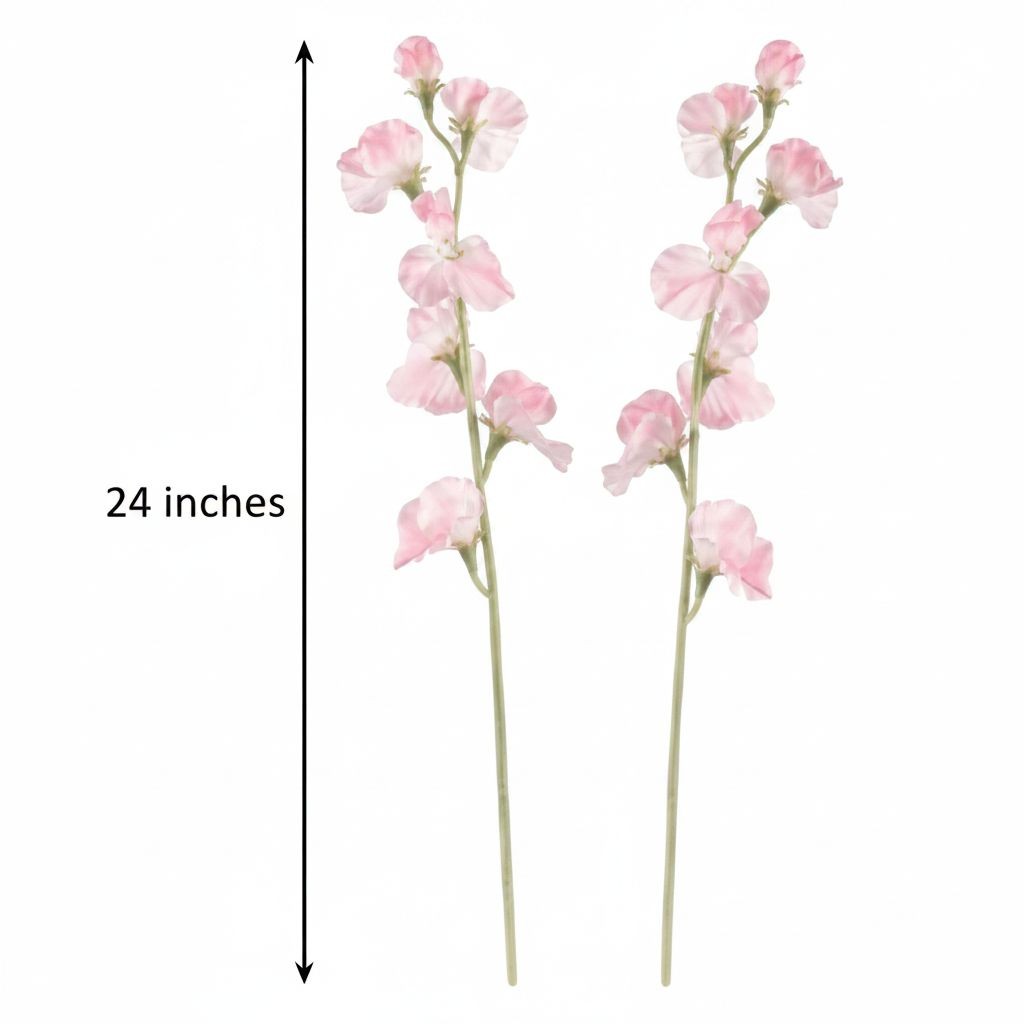 Pink Sweet Pea Flower Stems Faux Floral Cottagecore Decor Romantic Wedding Flowe