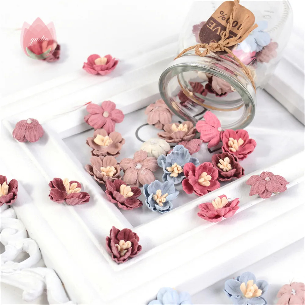 10/20/50Pcs Silk Rose Artificial Flowers for Home Decor Garden Girl Hair Hairpin