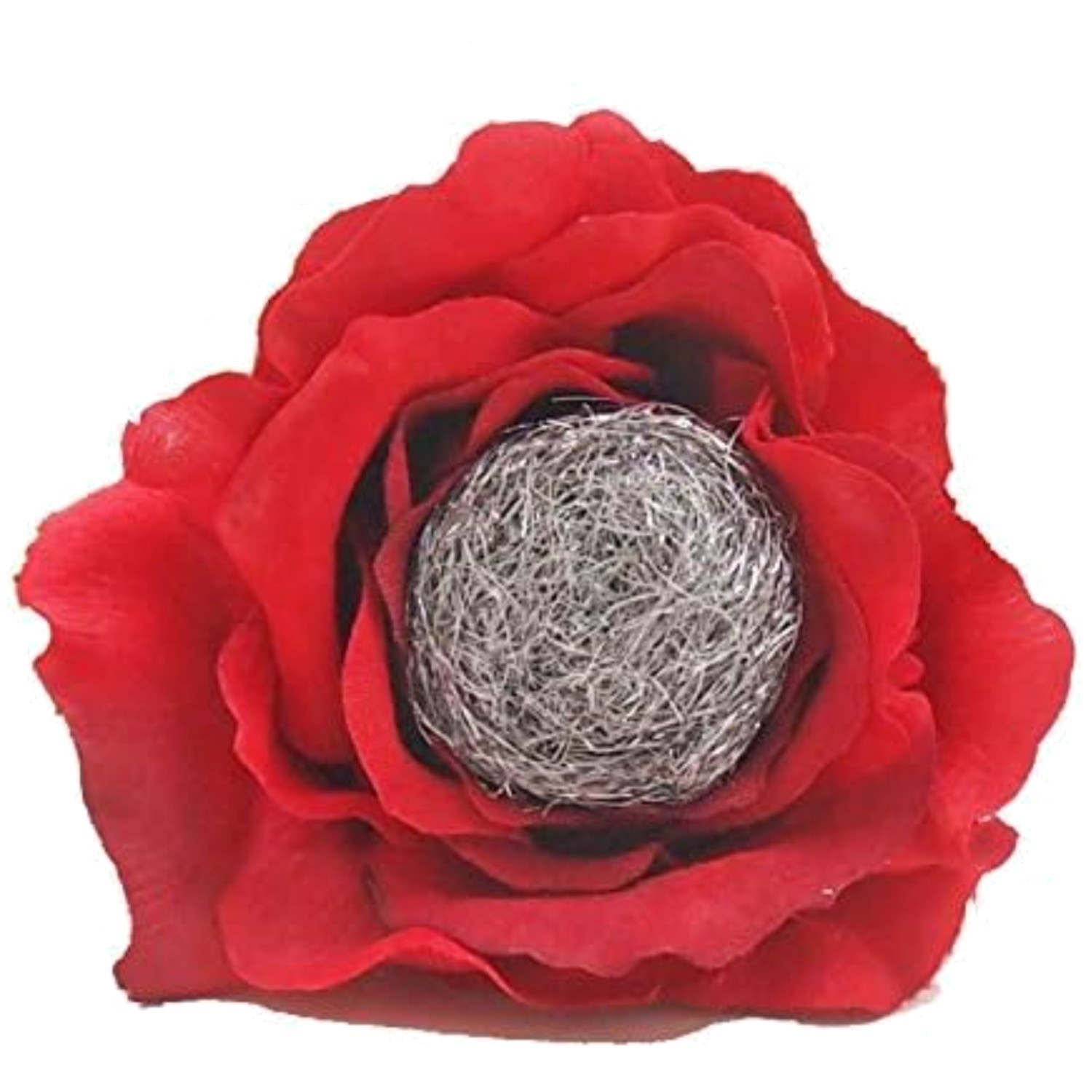 Steel Anniversary Rose – Terra Cotta Pot