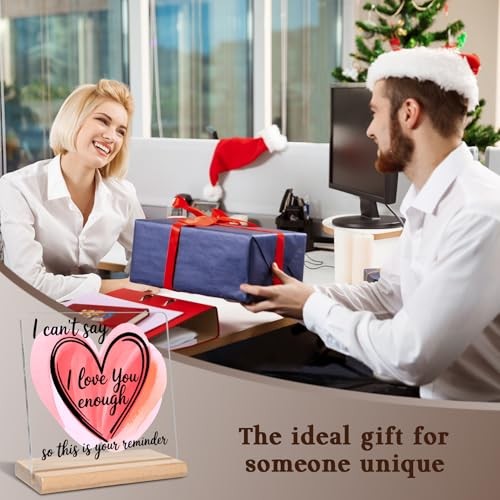 I Love You Gifts for Her Him, I Can’t Say Acrylic Plaque Sign, Valentines Day