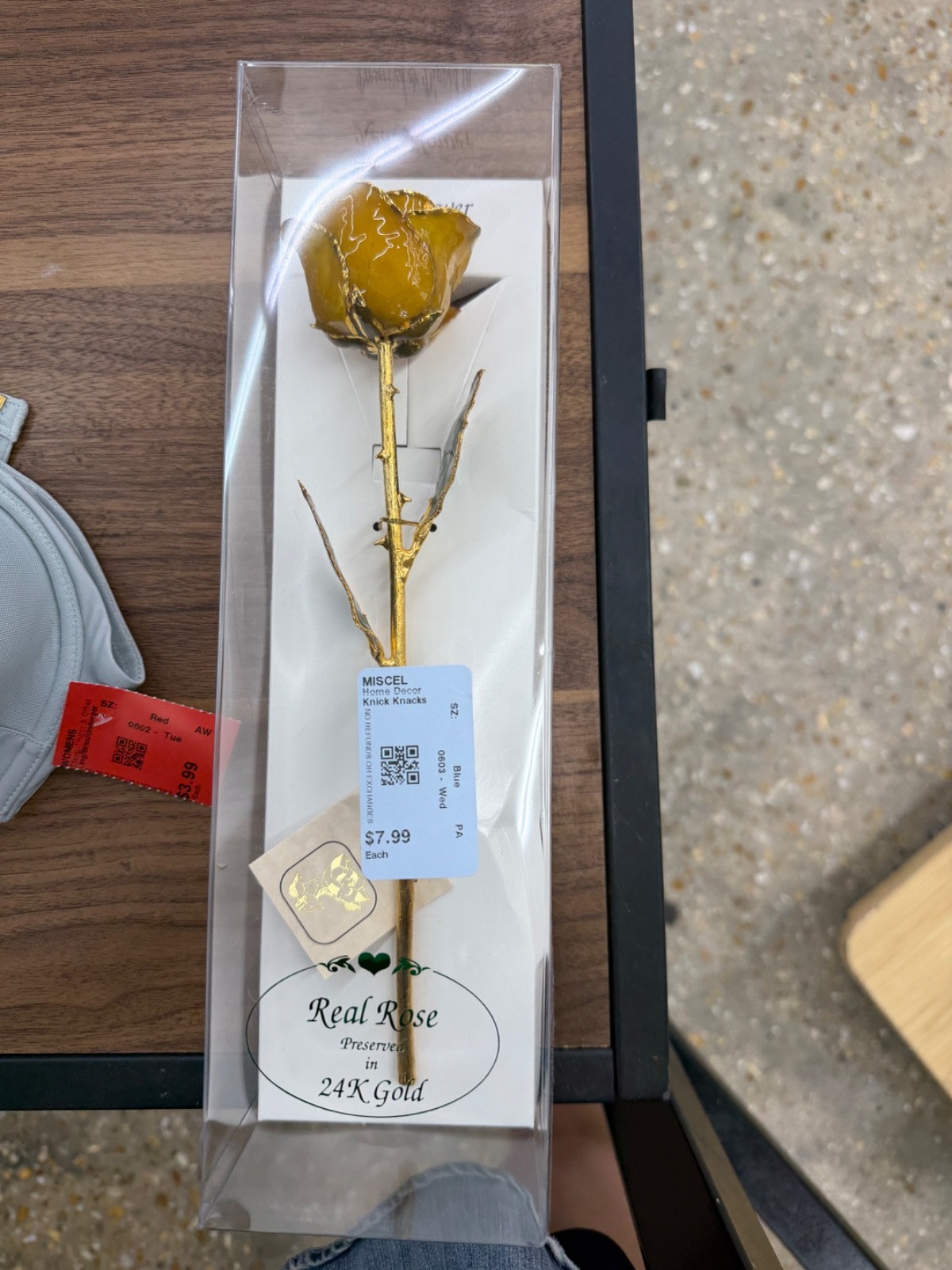 REAL 24K GOLD ROSE, Genuine One Of A Kind Rose Hand Dipped In 24K Gold
