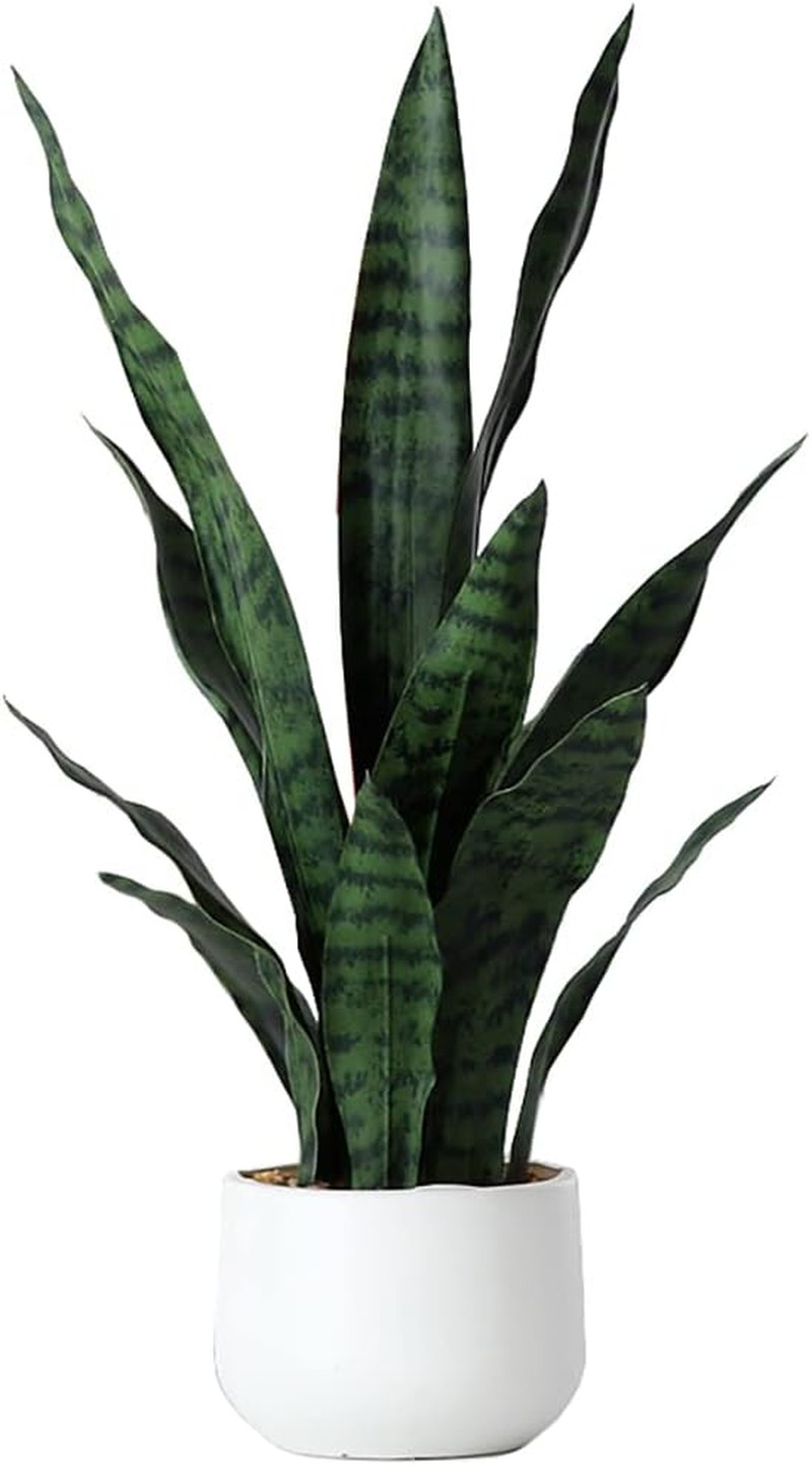 Planta de serpiente artificial Sansevieria falsa de 22 pulgadas