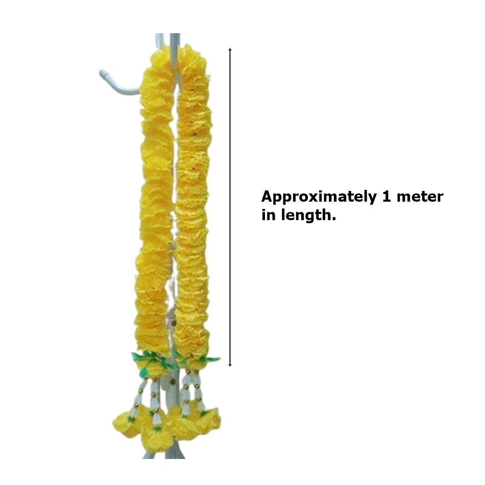 Strands of Artificial Marigold Flowers Length Excluding Strands: 1 Meter Decor