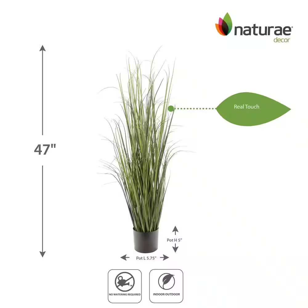 Artificial 47 In. Black Grass Plant