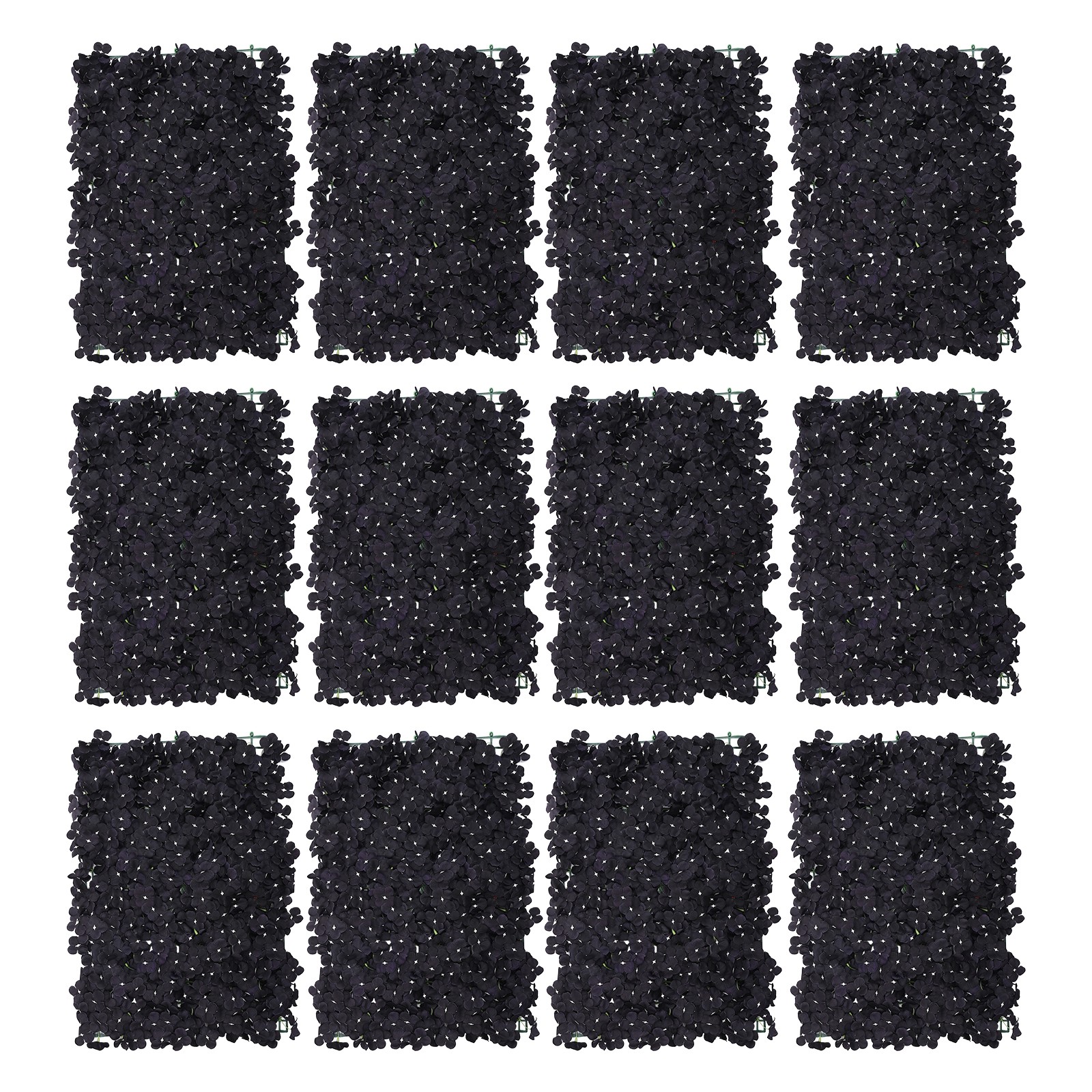 3D Flower Wall Panels-12pcs Artificial Flower Wall Background Silk Cloth Wedding