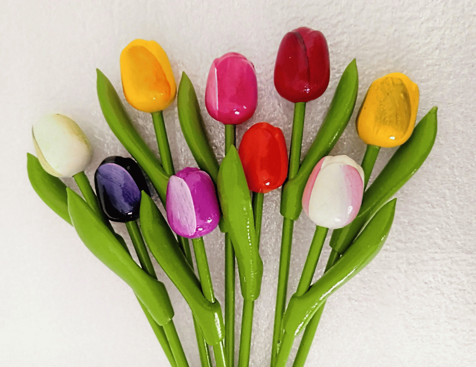 9 Wooden tulips Dutch flowers Wood tulip Easter Spring decor Gift Mother Wedding