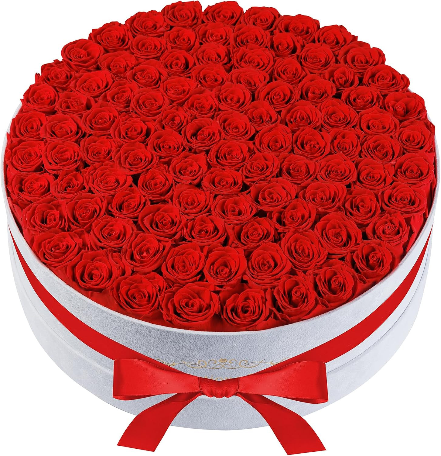 50 Piece Roses in a Velvet Box, Flowers for Delivery, Presereved Flowers Birthda