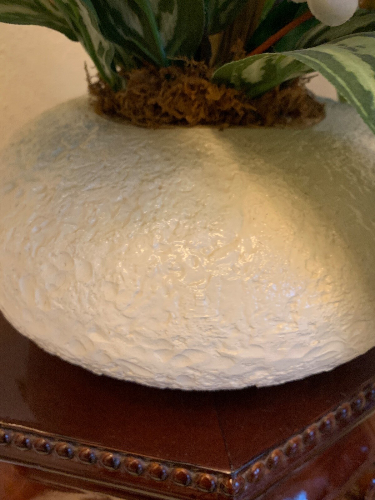 Floral Arrangement Epiphyllum Dogwood Silk flowers Tabl Centerpiece Ceramic Vase