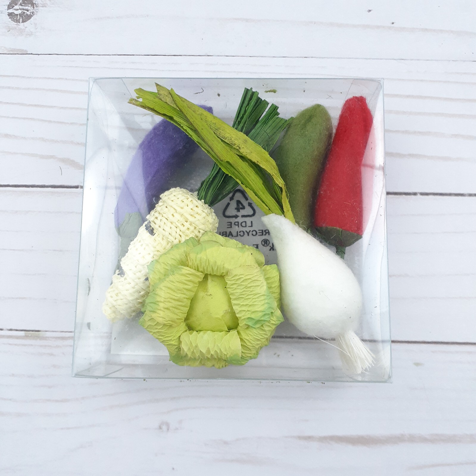 Spring Paper Felt Vegetables Bowl Filler Tabletop Decor