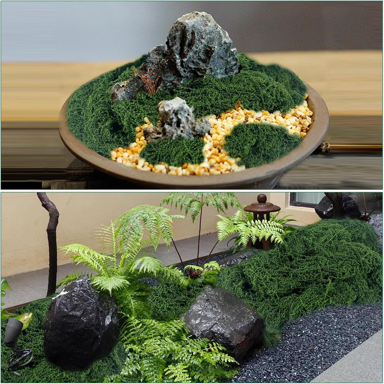 Green Simulated Moss Forest Filamentous Artificial Grass F Landscape Production