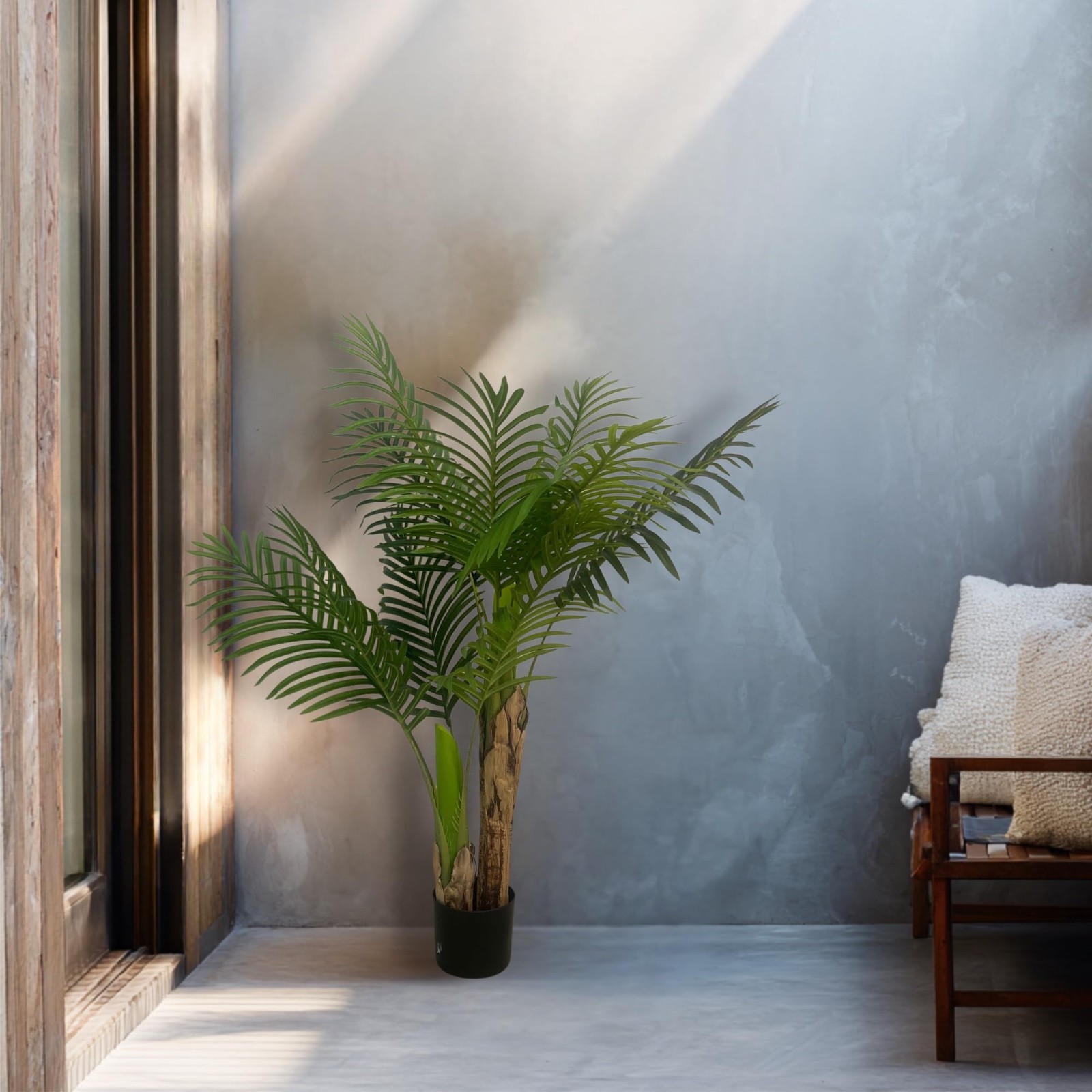 4ft Artificial Palm Tree – Realistic Tropical Indoor Plant, Home Decor, Lifelike