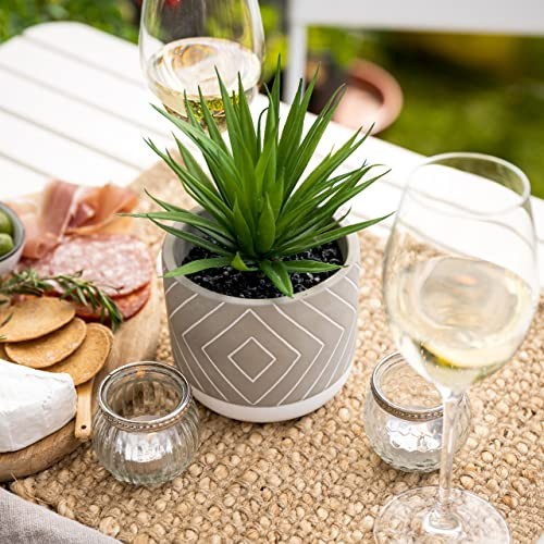 8″ x 4.5″ Beautiful Fake Plant | Artificial Potted Plant Decor | Faux