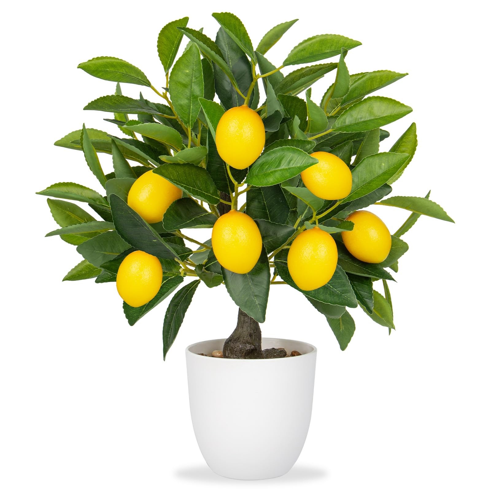 Artificial Potted Plants 15.7 inches Fake Lemon Tree Artificial Lemons Citrus…
