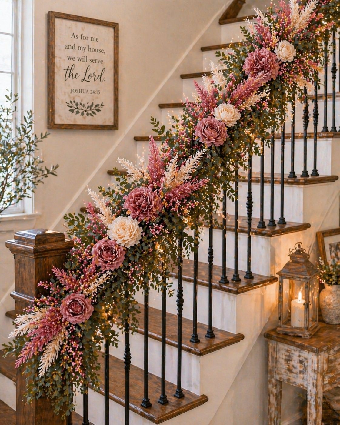 Rose Pink Pampas Grass 3 Stem Faux Pampas 21 Inch Boho Decor Rustic Vase Filler