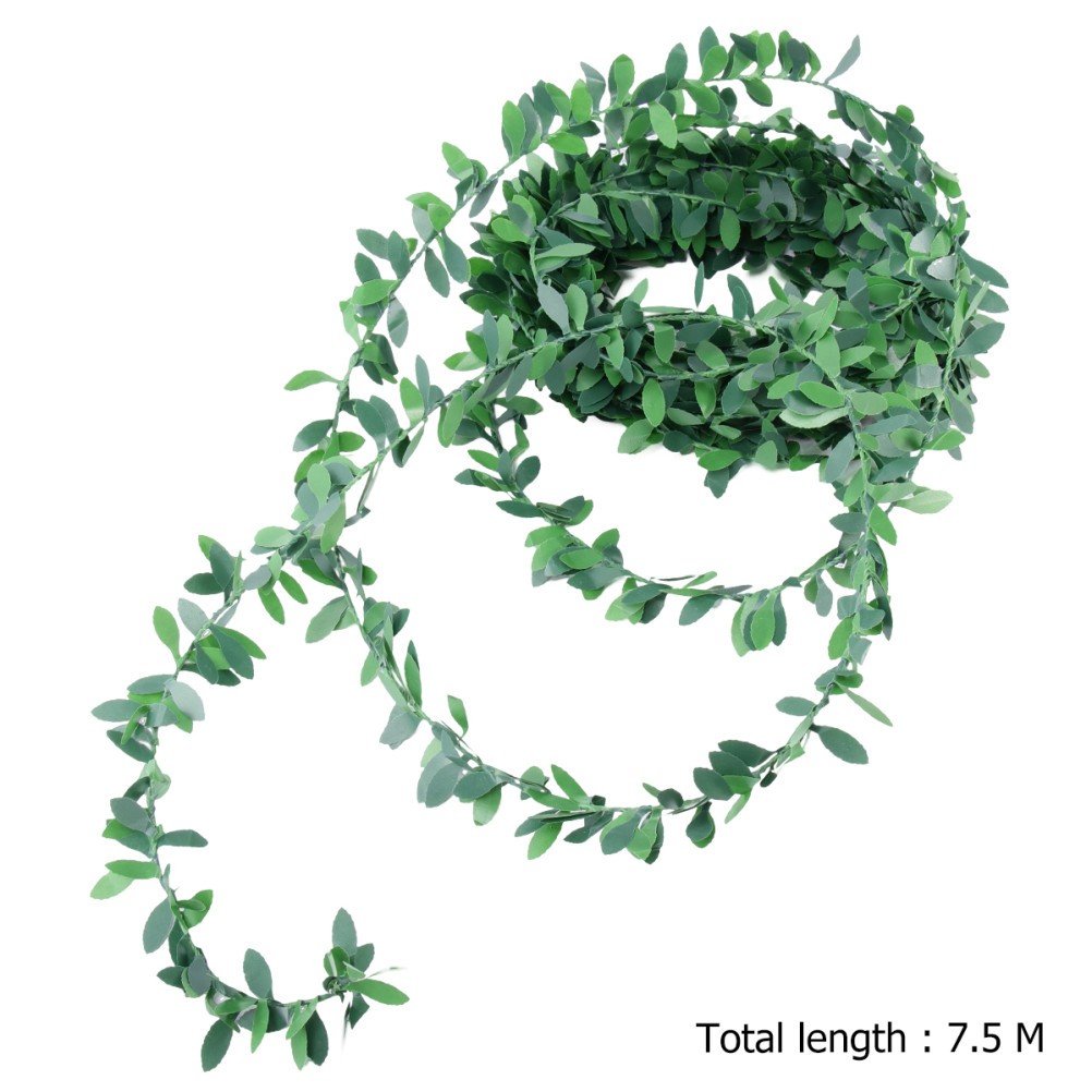 Natural Look Green Leaves Vine Garland for Floral Headbands and Event Decorating
