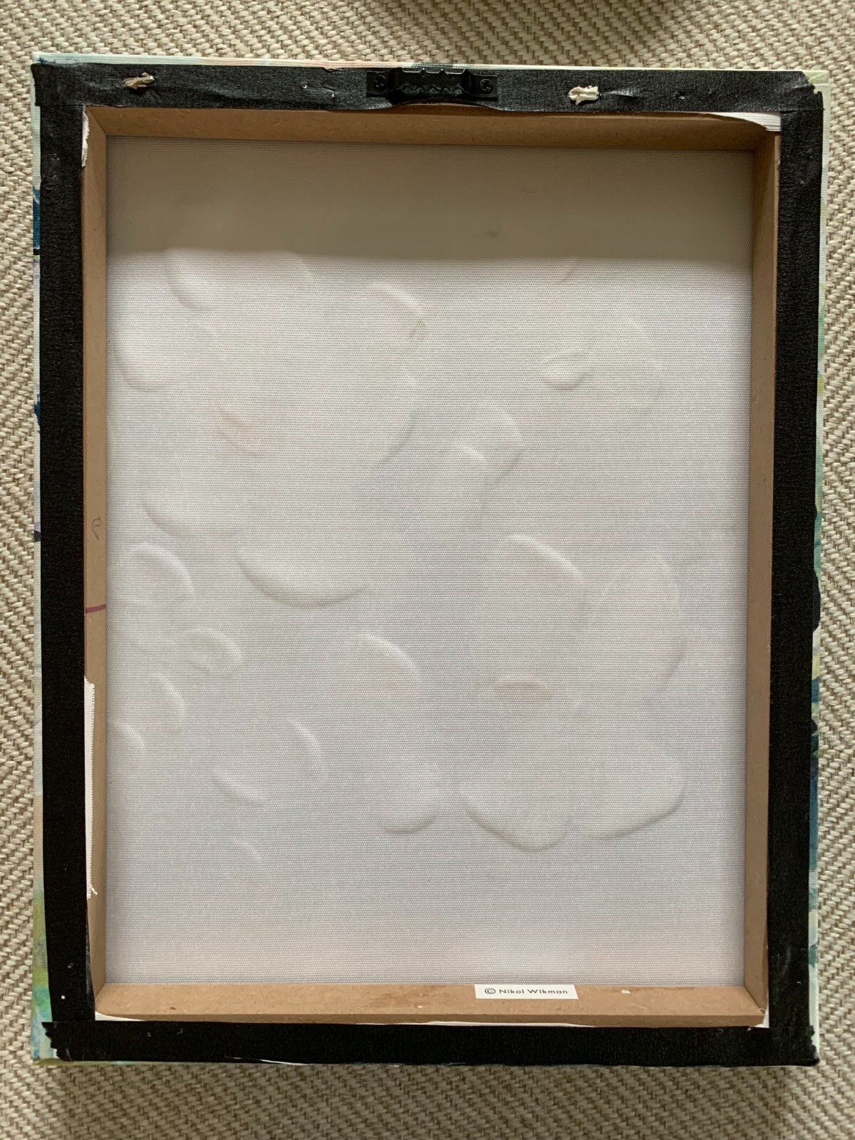 3D 11″ x 14″ x 1″ thick Flower Picture on cloth. Very Good Condition, Wood Frame