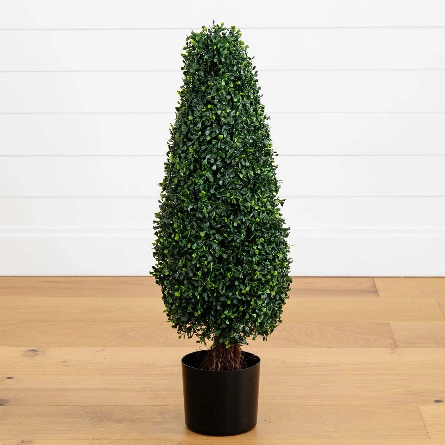 3’ UV Artificial Boxwood Tower Topiary Tree Indoor/Outdoor