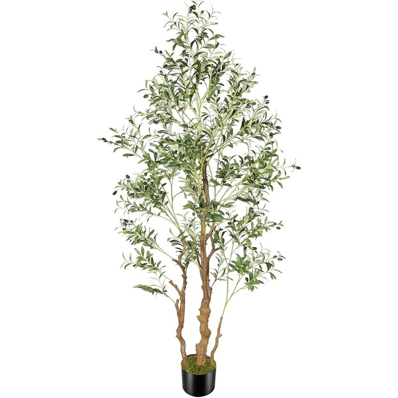 Realistic Artificial Olive Tree Indoor Outdoor Decor Maintenance Free Durable US