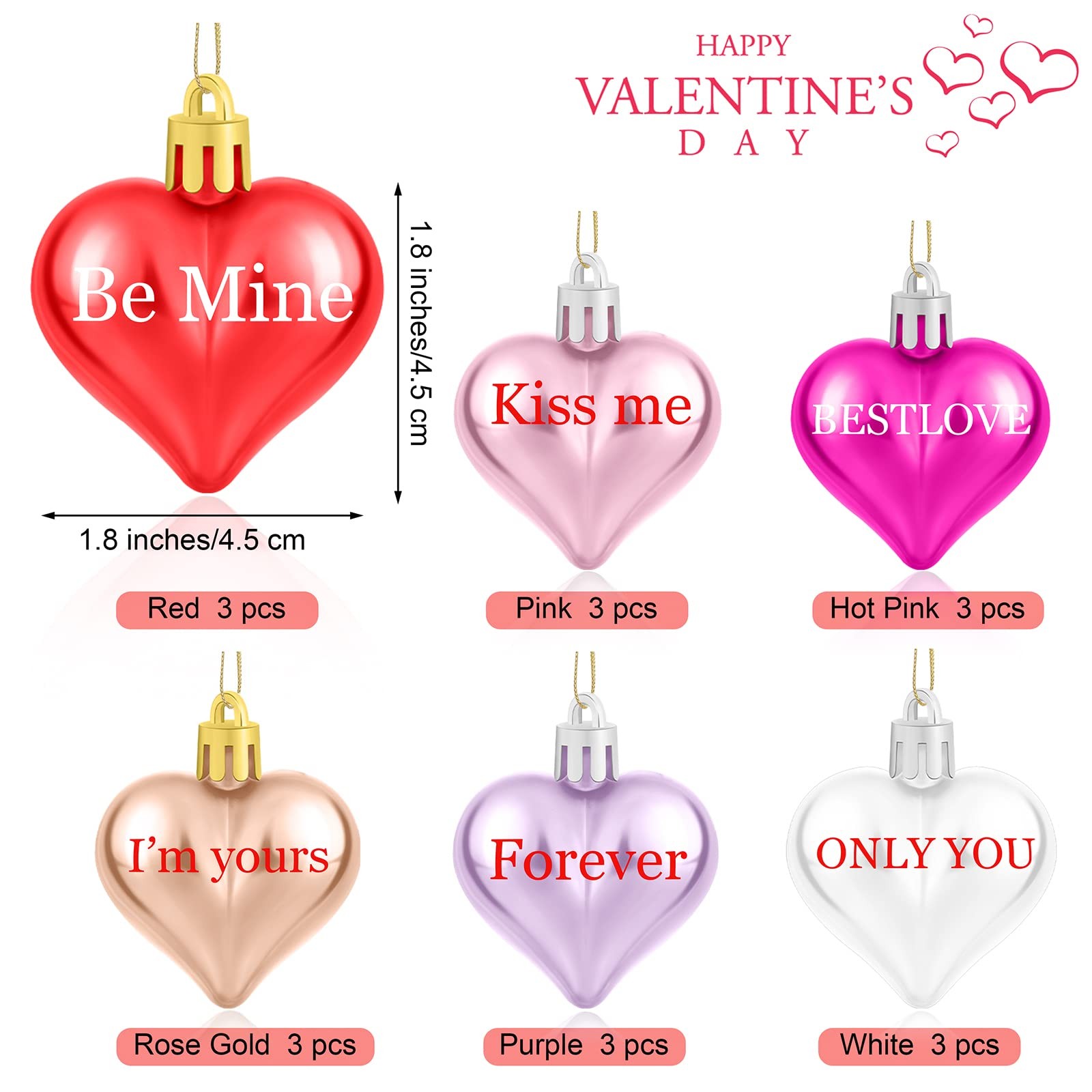 Valentine’s Day Tree Decoration with LED Lights 21.7 Inch Tabletop Birch Tree…