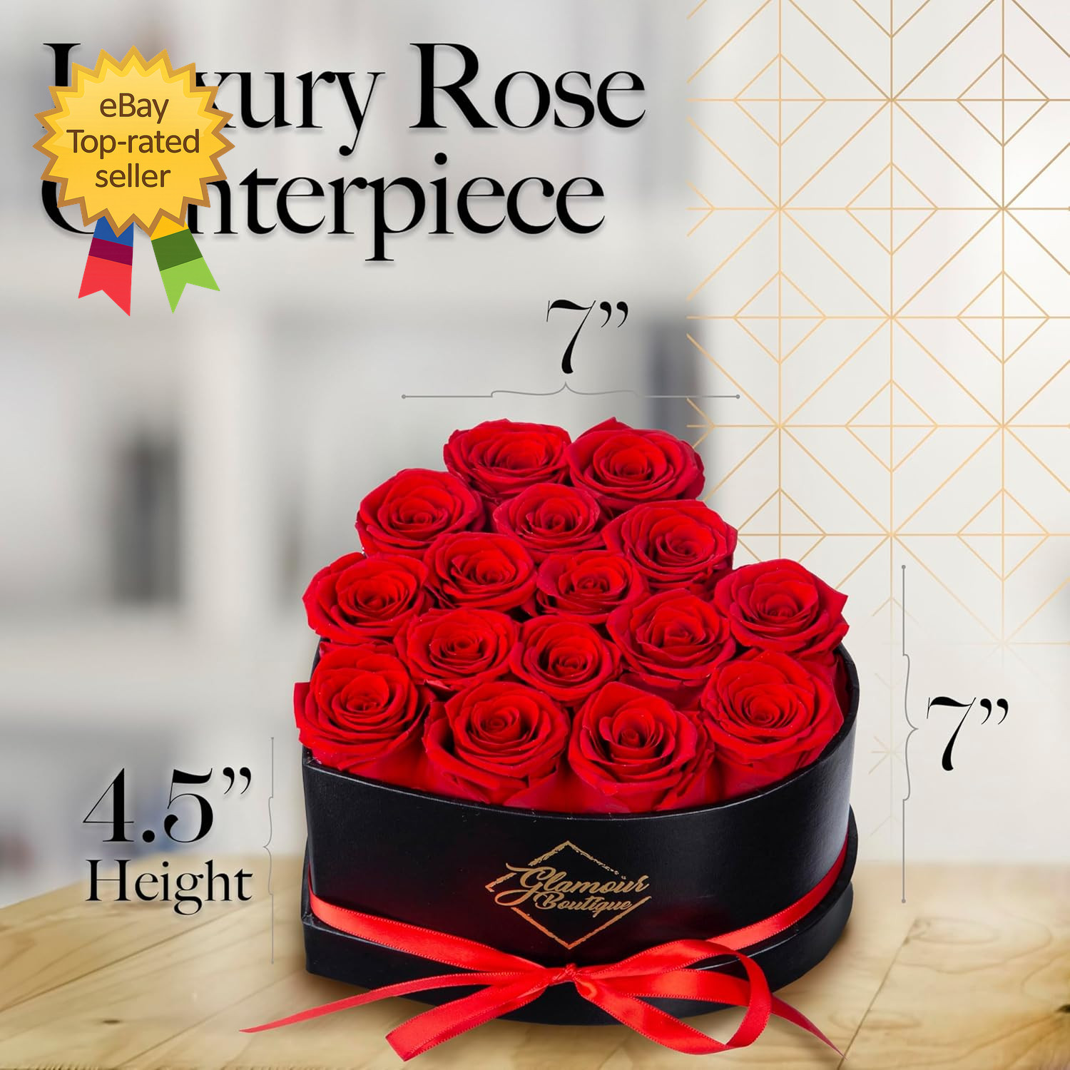 16 Flower Forever Heart Shape Box Eternal Preserved Roses Gift