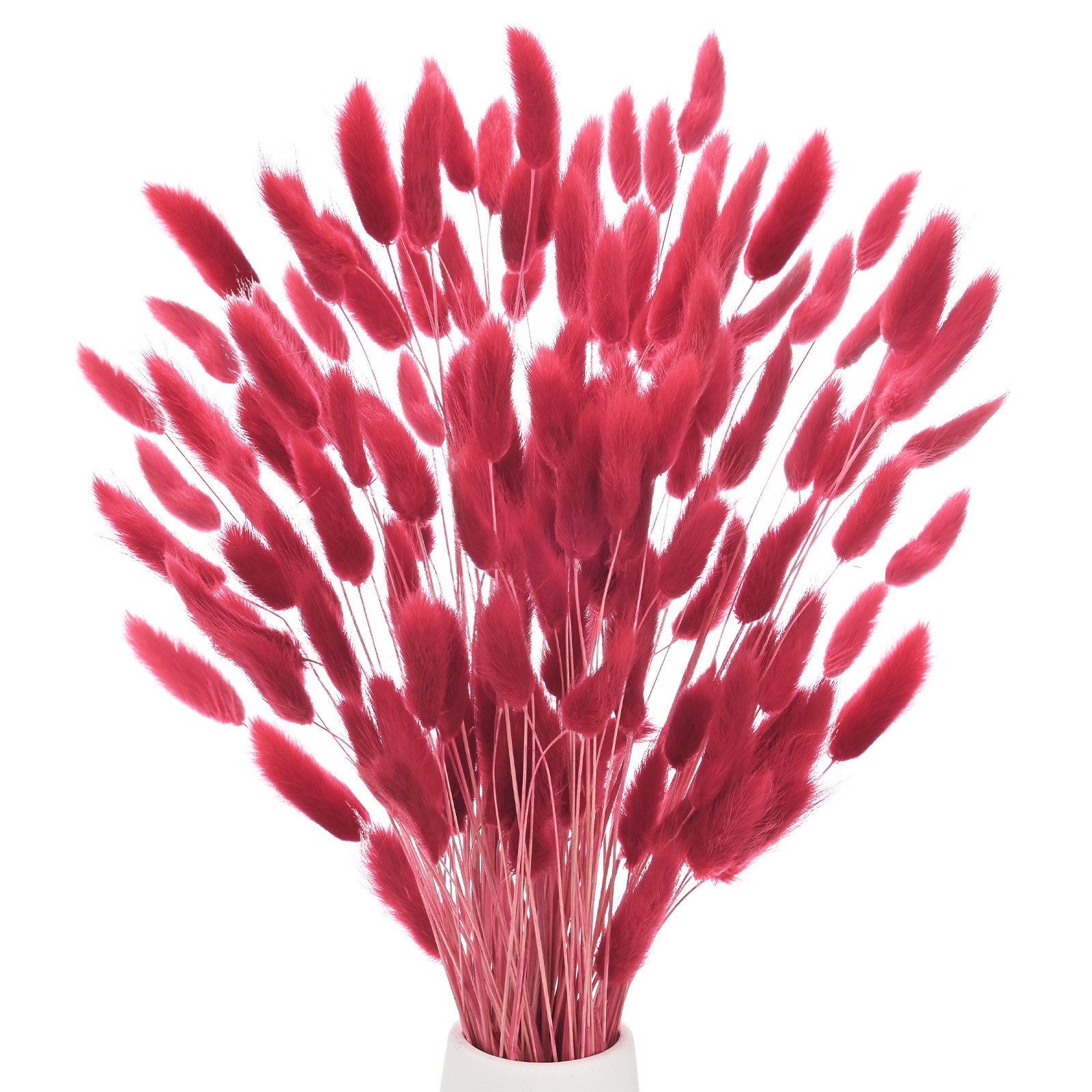 180-Pack Bunny Tails Grass 17 Inch for Home Decor/Wedding [Dark Red Brown]