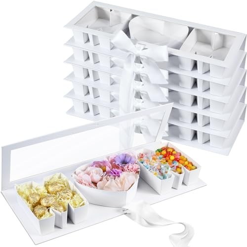 6 Pcs Flower Gift Box Set – Letter Shaped Fillable Cardboard for Mother’s Day, D