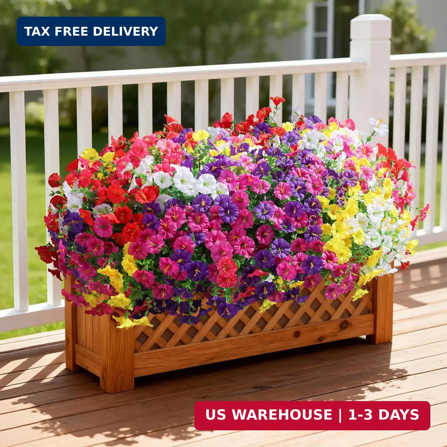 Ivydale 24 Bundles Artificial Flowers for Outdoors Spring Plants Outdoor Decor,