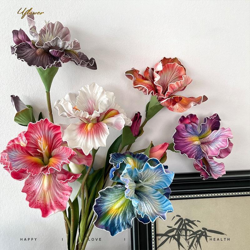 45cm Artificial Flower Rose Bouquet Iris Alice Eva Feel Fake Flower Home Wedding