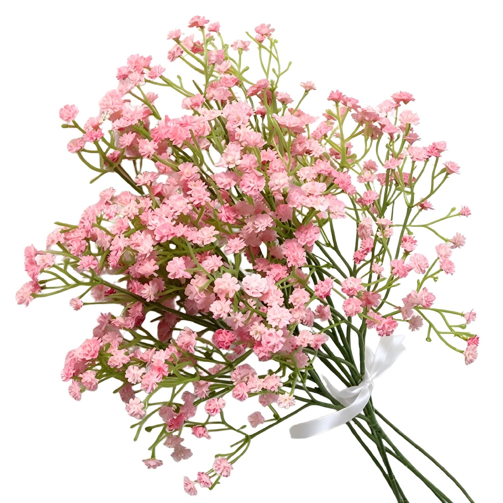 Artificial Gypsophila Pink Baby Breath, 12 Pcs, PU Material