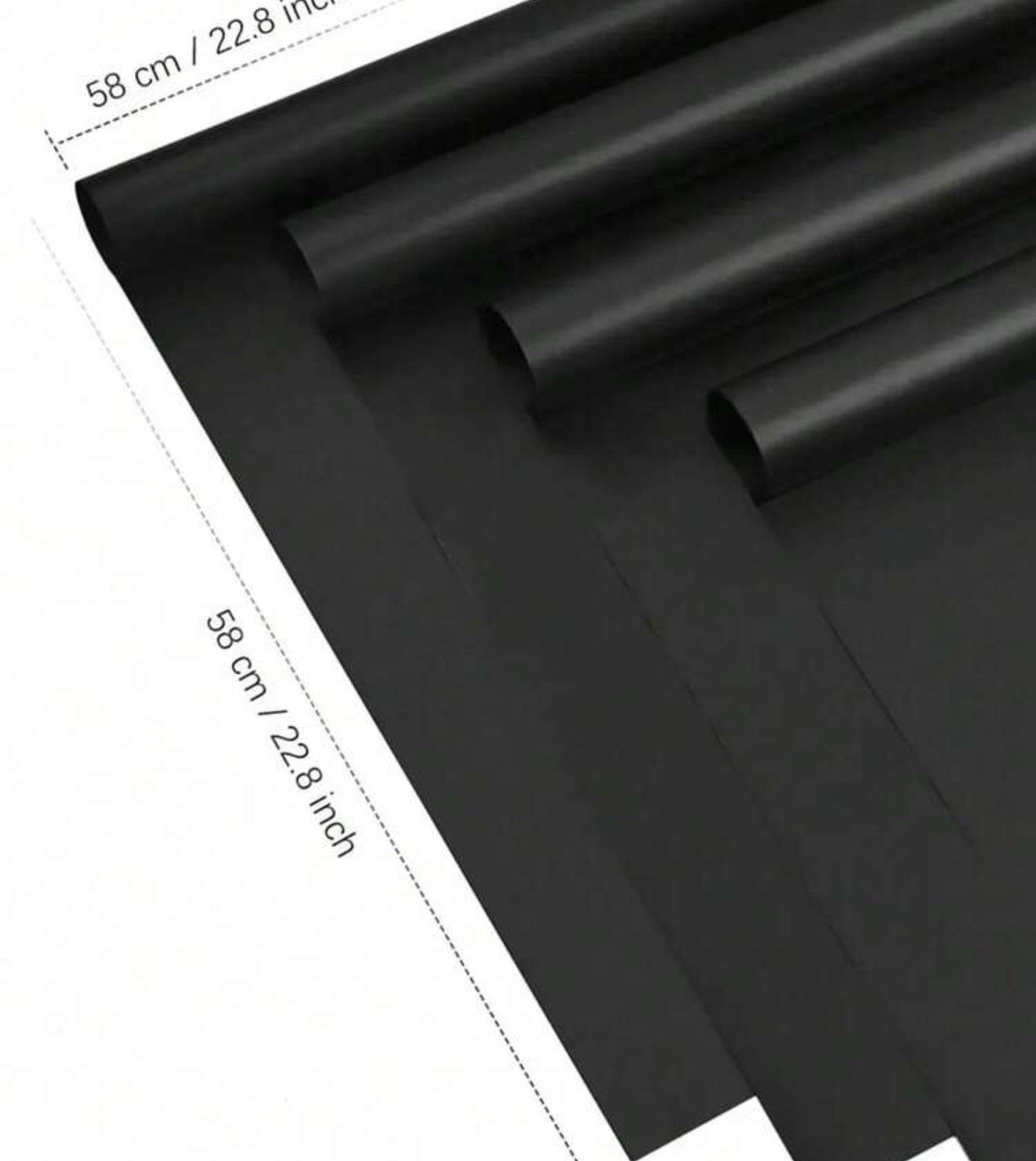 Black Wrapping Korean Paper Sheet for Floral Arrangements, Bouquet, Gift.