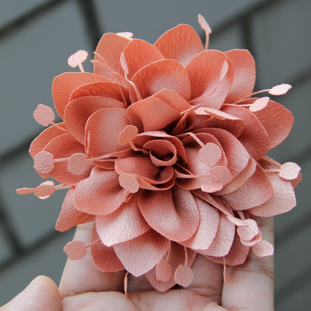 Fashion Multi-layer Large Fabric Handmade Collar Flower Lapel for Pins Suit