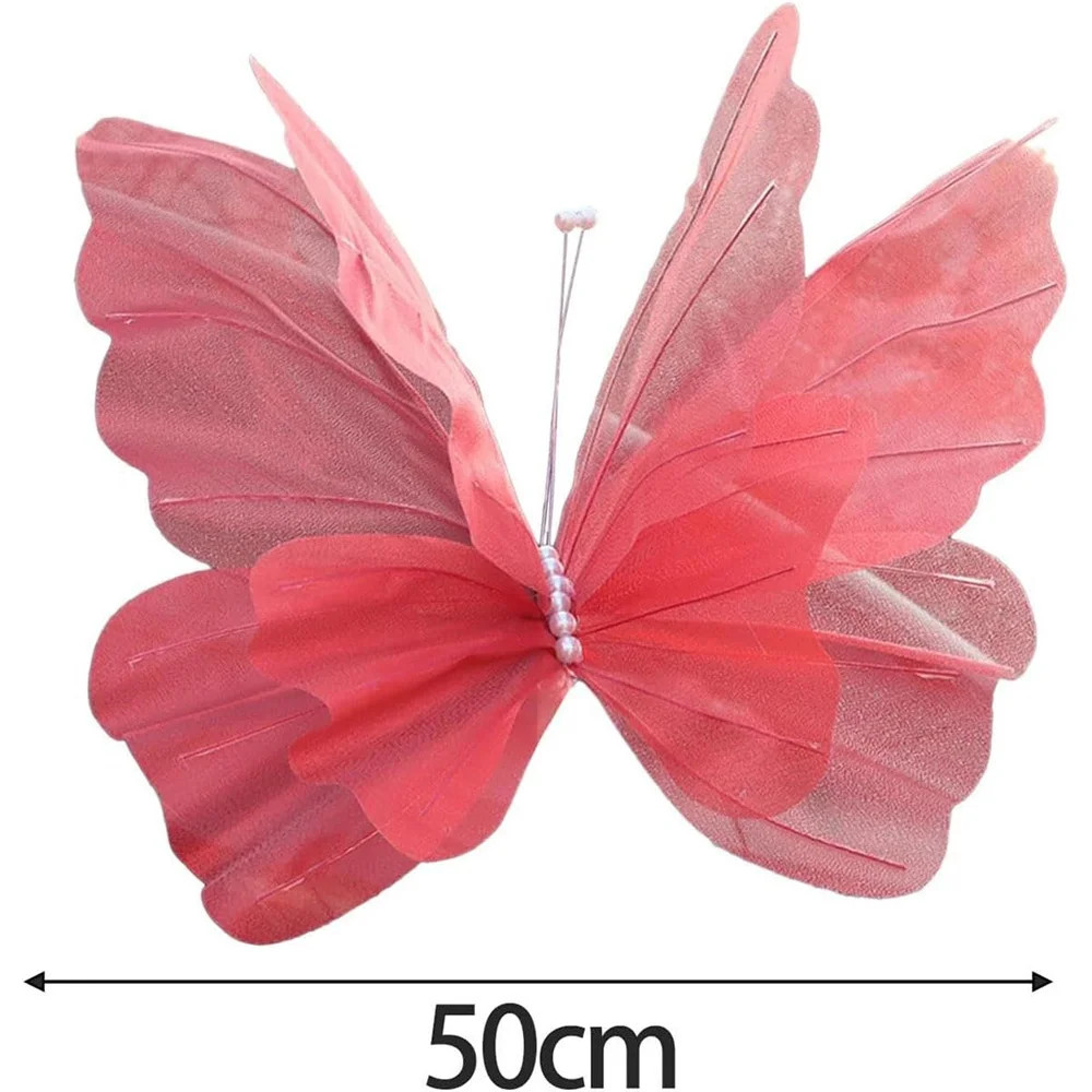3D Artificial Butterfly Gauze Outdoor Garden Romantic Crafts Fake Butterfly