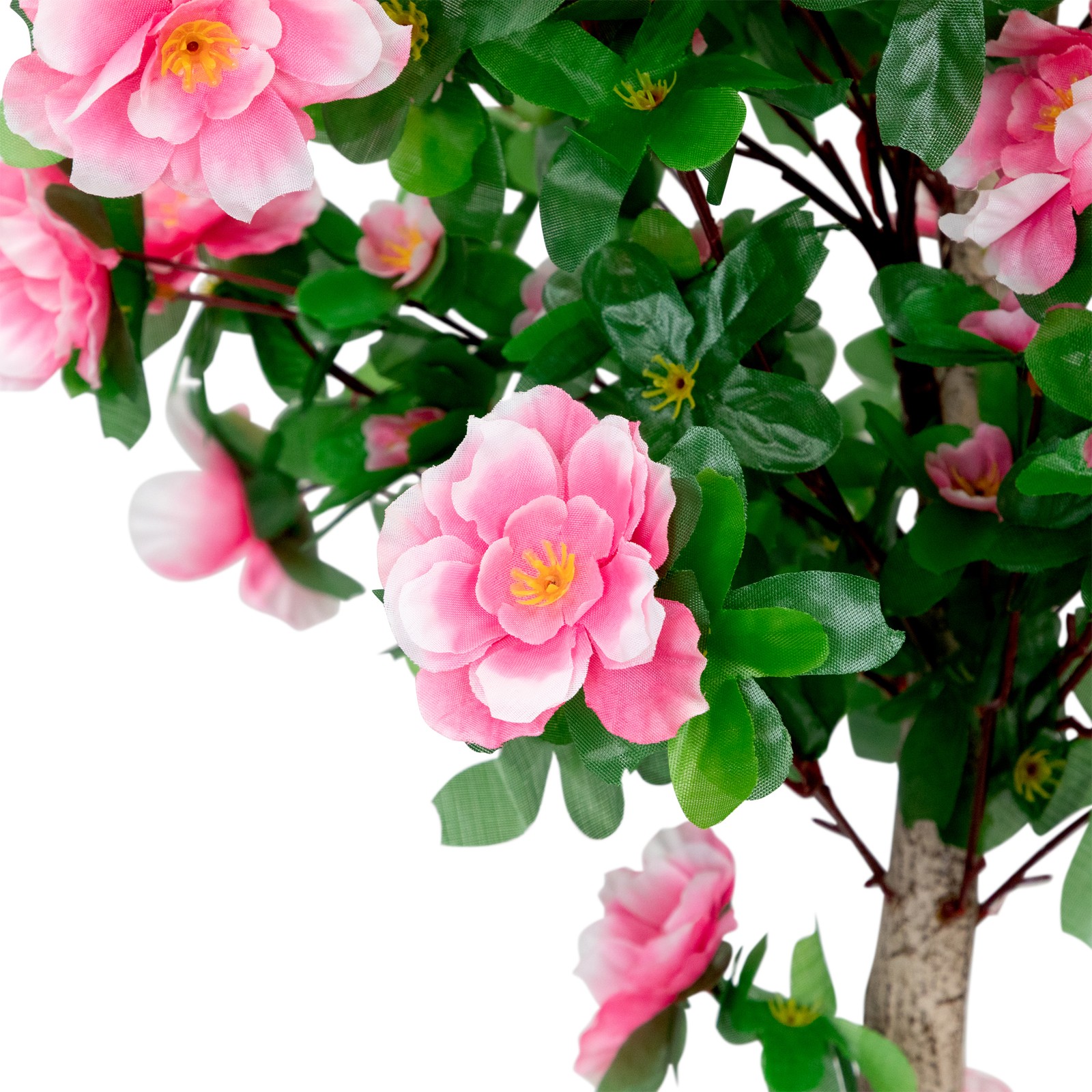 4.5′ Potted Artificial Azalea Flower Tree – Pink – 4.5′