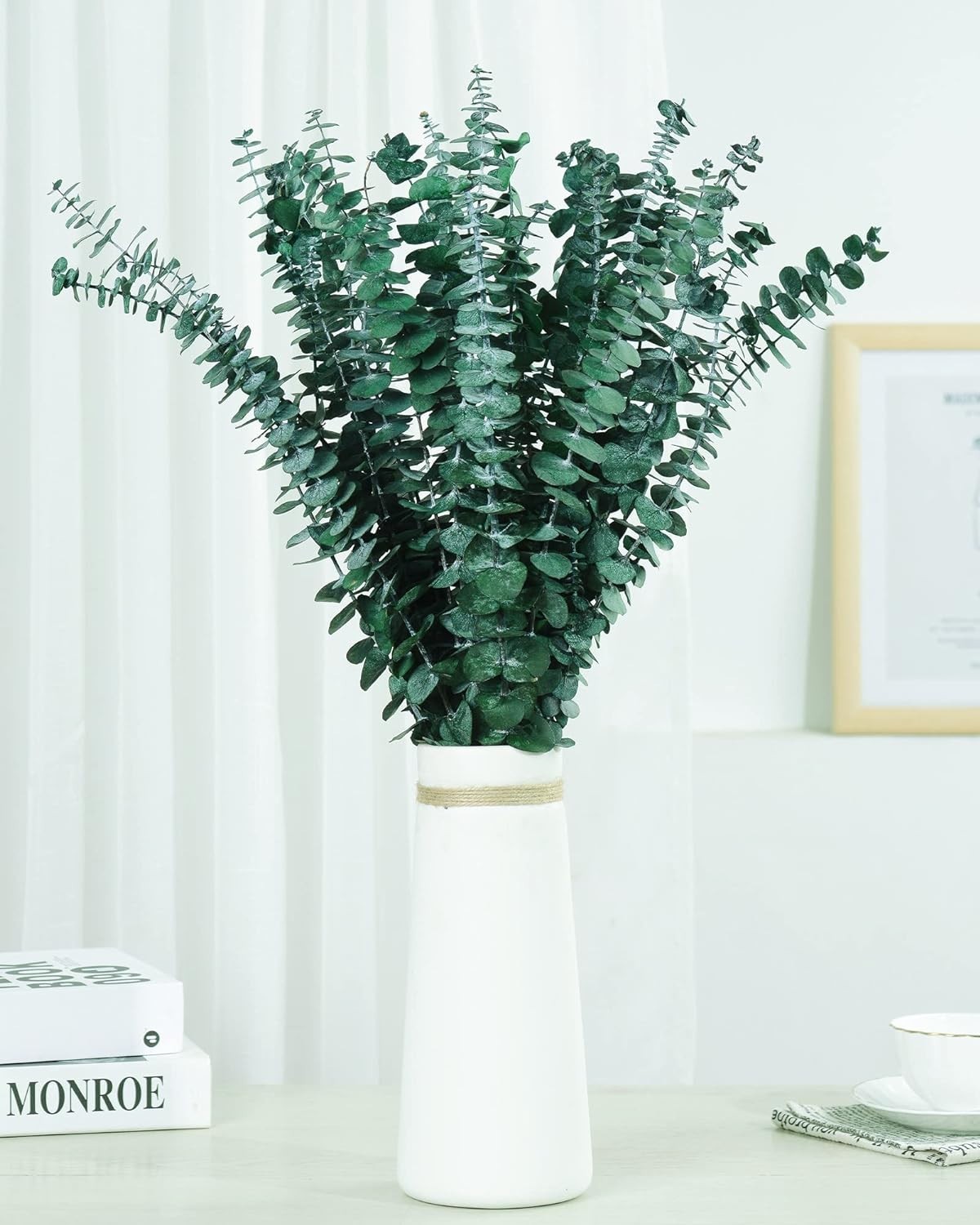 Relaxing 30 Pcs Dried Eucalyptus Stems – 17″ for Luxurious Floral Arrangements
