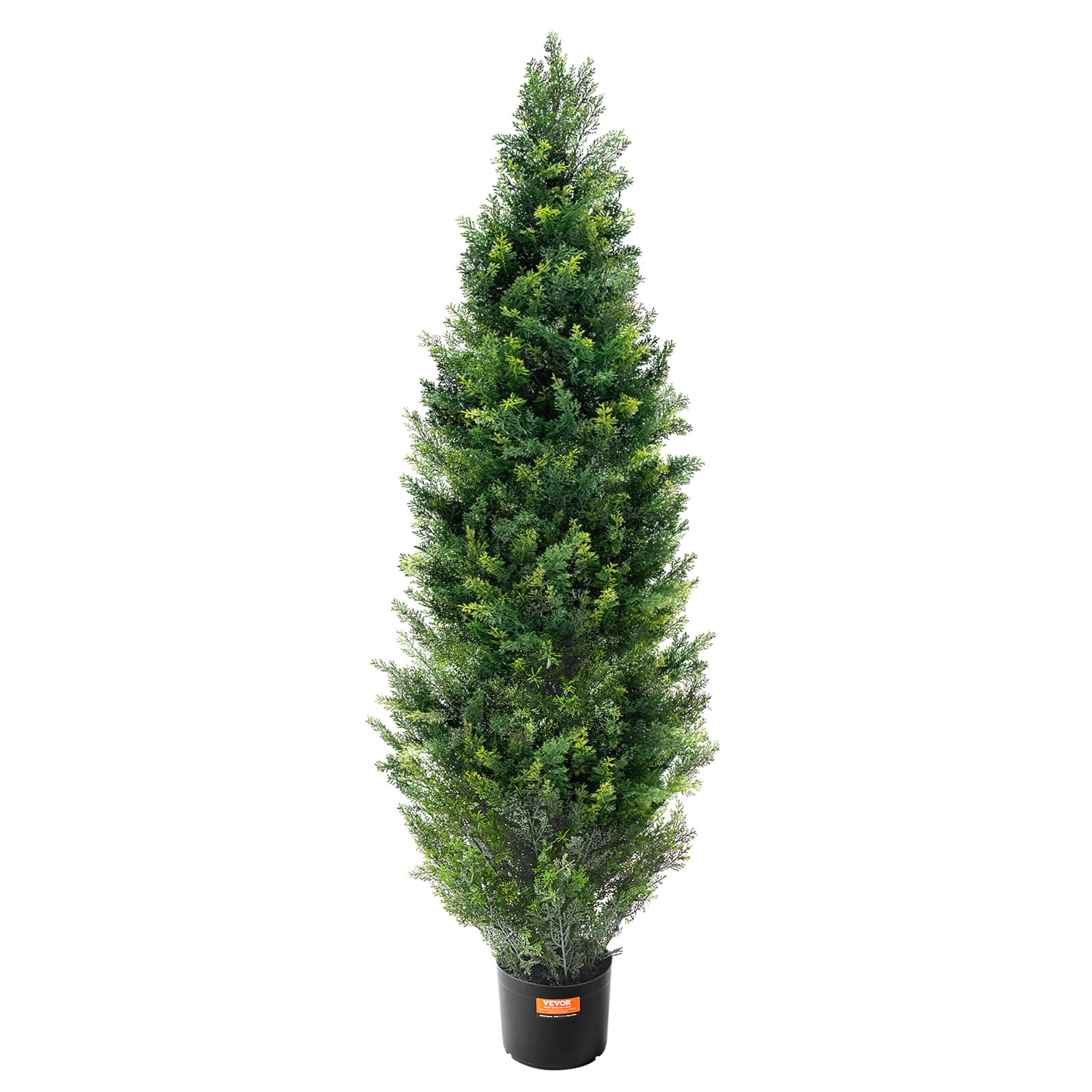 VEVOR 2 Pack 4′ Artificial Cedar Topiary Tree Faux Plant UV Decor In/Outdoor